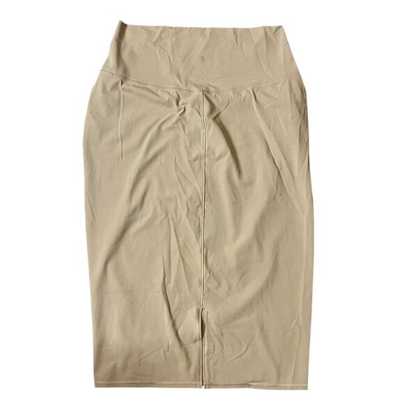 Lululemon Nulu Slim-Fit High-Rise Skirt Filbert Tan size 12 - Picture 2 of 7